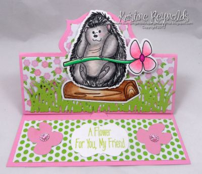 *A flower for my friend
Keywords: hedgehog3stamp, stand up card die