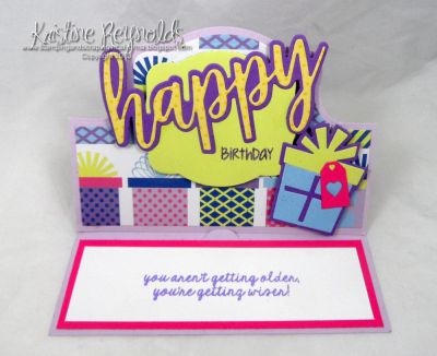 Happy Birthday
Keywords: triplet gifts happy sentiment birthday stand up card