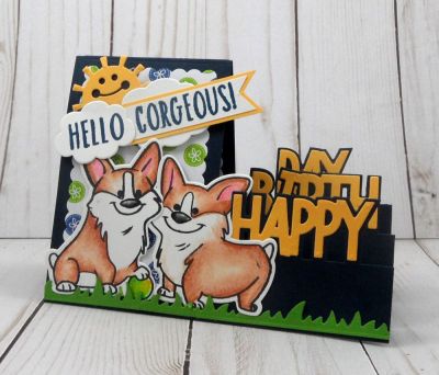 Birthday Corgi's
Keywords: birthday step up corgies2stamp