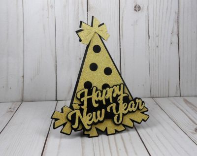New Year's Part Hat
Keywords: Hat fold it happy new year word die glitter paper