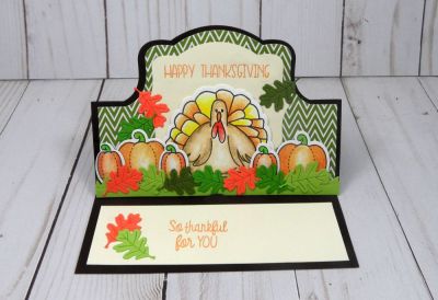 Thankful for You
Keywords: turkey pudgie stand up card die leaf dies 