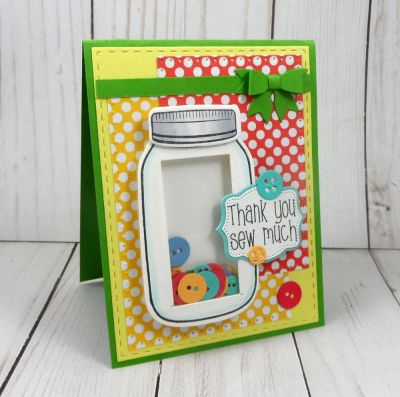 Thank You Sew Much
Keywords: jar2stamp sayings4jar jar dies buttons sewing thanks thank you