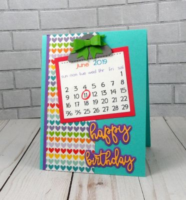 Birthday Calendar
Keywords: Calendar2build calendar dies mini bow die birthday