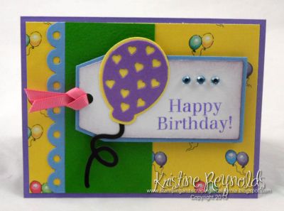 Birthday Tags
Keywords: Sizzix tags framelits w/stamps Balloon triplit