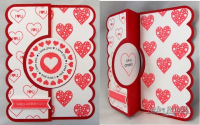 Banner Flip Anniversary Card
I used the Circle Flip it's #2 for the card base.  Stamped images from the Love2Hug set and added the mini banner for the finishing touch
Keywords: Love2Hug, Flip-its, Love, Anniversary, hearts