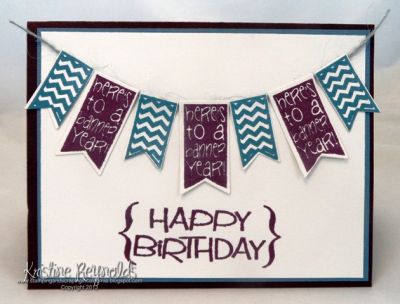*Birthday Banners
Quick and easy card.  Love these banners!
Keywords: banners4jeanne, birthday, brackets2cut