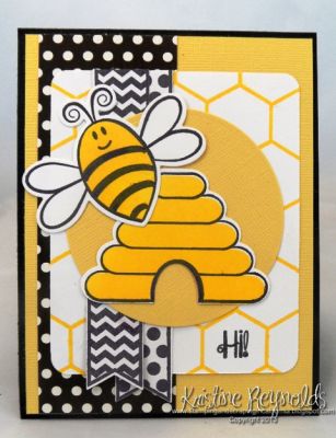 *Bee Banners
Can you see the banners?  I snuck them in to this fun design.
Keywords: bee4me, banners4Jeanne, hive4bees, Bee die set