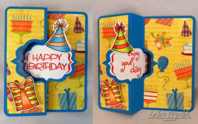 Birthday Bracket Flip Card
