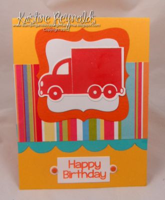 *Big Red Truck
Keywords: Sizzix car dies stamps