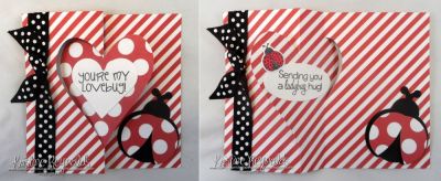 Lady Bug Heart Flip Card
