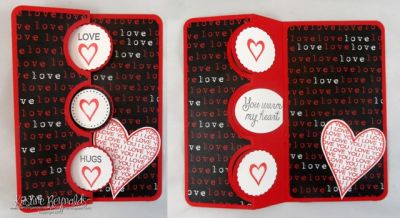 Tripple heart flip card
