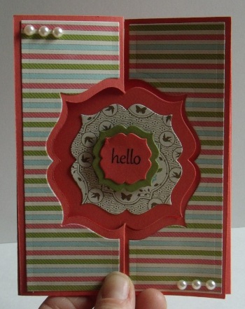 hello, gate fold card
I created this card using Stephanie's video on making a gate fold card using framelit stand ups.

Here's the link to my blog for more info
http://allthingscreativebydi.blogspot.com/2015/03/hello-gate-fold-card.html
Keywords: regals2stamp, regals stand-ups, hello