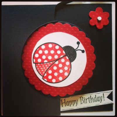 Birthday Bug
Keywords: Ladybugs2love, circle flip-it, Sizzix Framelits Die Set 12PK w/Stamps - Birthday Cake