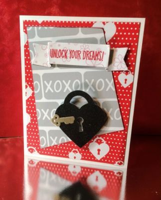 Heart locket
Papers from Card kit. 
