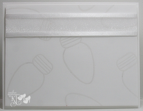 White on White Christmas
Clearsnap embossing ink with clear embossing powder
