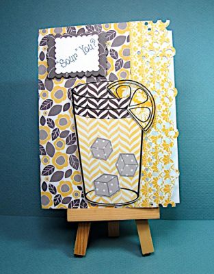 "sour" you?
All patterned paper is from Teresa Collin's Carolina Breeze 6x6 pad.
Stamps are Lemonade2drink with Postage Dies for the sentiment
Keywords: lemonade2drink  postage dies