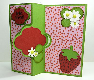 Strawberry Flowers
Card open
