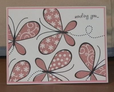 Sending Kisses Card
The inside of the card is stamped with the "Butterfly Kisses" sentiment from this stamp set.  
