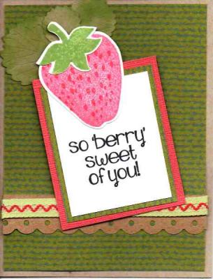 So "berry" sweet
fairly easy card using the stamps and dies
Keywords: strawberries2stamp,