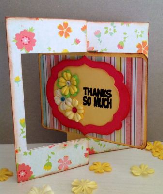 "Thanks so Much Flip-It"
For this card I just used the word (Thanks So Much) from the Ticket2Stamp Set. I used distress ink around the card. I used 2 differents patter papers from same paper pad.
Keywords: Tickets2Stamp Set.