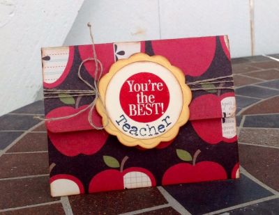 "You're The Best Teacher Gift Card Holder"
