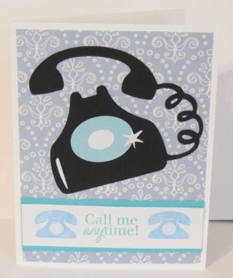 I used the Cricut From My Kitchen cartridge to go perfectly with the phone4you stamp set!
