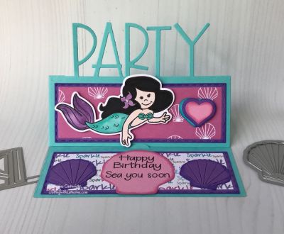 Mermaid Party Card
