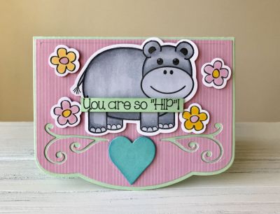 Elegant Edge Hippo card
