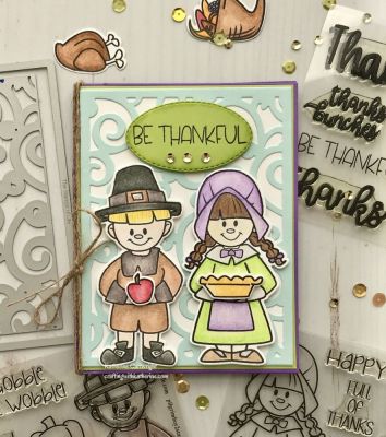 Pilgrim Swirl A2 card
Keywords: lotsofthanks2stamp pilgrimboy2stamppilgrimgirl2stamp