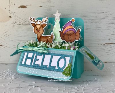 Hello Reindeer and Elf Box card
