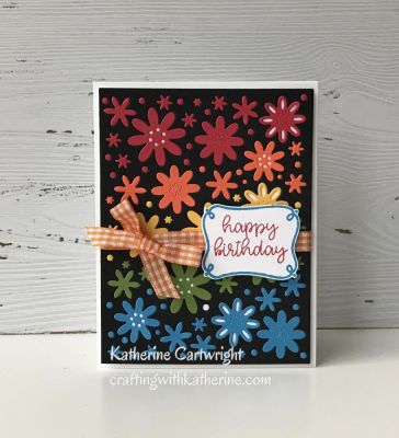 Rainbow Flower Background Card
