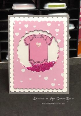 Baby Girl Shaker Card
