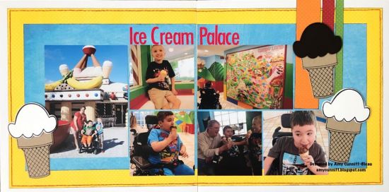 Ice Cream Palace
I created large scrapbook embellishments using the scream4icecream stamps and Ice Cream Dies.
