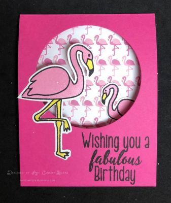 Flamingo Birthday Card
