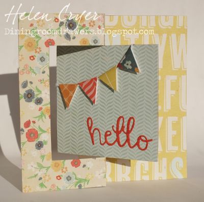Bunting Hello
Keywords: Notebook Edge and Hello Dies Sizzix Flip-its Cards