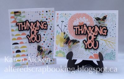 Thinking of You card duo
A duo of Thinking of You cards for my Mom. When you apply Sizzix double sided adhesive on the back of the peach card stock it makes it easy to apply the word to the shadow.
Keywords: Thinking of You word die