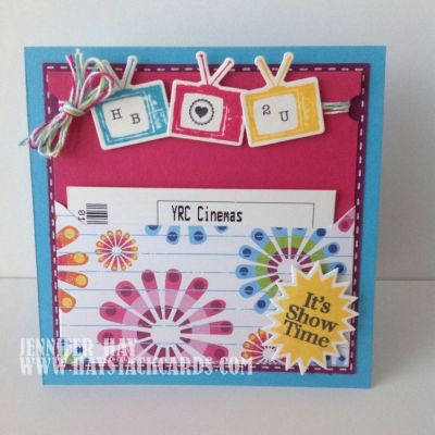 Happy Birthday to View
A pocket card for movie tickets using the new tv2stamp set and dies.  Details on my blog: http://www.haystackcards.com/2013/11/happy-birthday-to-view.html
Keywords: tv2stamp birthday pocket movie tickets