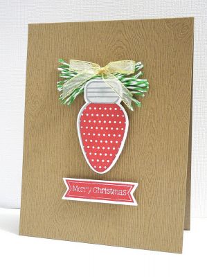 Merry Christmas Bulb on Branch
