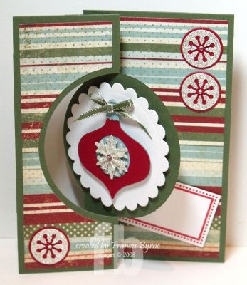 *Christmas Ornament Scallop Circle Flip-its Card
