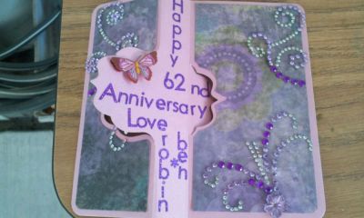 Anniversary Card Using  Sizzix Flip It Templet for my Parents
I made this card for my parents 62nd Anniversary.  So close to Thanksgiving this was fast and easy.  I love the Flip it cards.  
