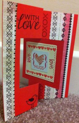 With Love
Square framelit flip-its, love2diefor & hearts2love stamp sets. Misc: red Cardstock and patterned paper.
