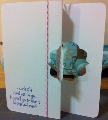Flip-it's birthday card
My 11 year old made this for her soon to be 16 year old sister. She's aspiring to be a design team member for The Stamps of Life

Fancy Frame Flip-Its #2, "it's your birthday" stamp from Phrase stamp & dies set, cake stamp from Birthday4cookie stamp set, "I made this card for you! I expect you to save it forever and ever" from stamped4you stamp set.  Inks, guava, blueberry & cornflower. Pink and white twine. Misc paper and pop up cupcake
