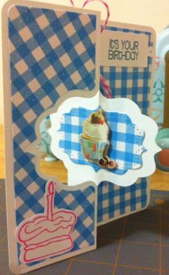 Flip-it birthday card
My 11 year old made this for her soon to be 16 year old sister.  She's aspiring to be a design team member for The Stamps of Life

Fancy Frame Flip-Its #2, "it's your birthday" stamp from Phrase stamp & dies set, cake stamp from Birthday4cookie stamp set, "I made this card for you! I expect you to save it forever and ever" from stamped4you stamp set.  Inks, guava, blueberry & cornflower. Pink and white twine. Misc paper and pop up cupcake

