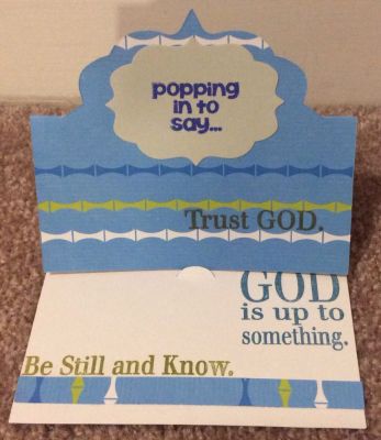 Popping in to say... Stand-Up Card

Fancy Labels Stand-Up Card Die
Fancy Labels # 4 dies 
Flower layers and leaf dies

Stamp sets:
Words4popcorn
Life2hard
Created4you

Inks by The Stamps of Life:
Cornflower
Artichoke
Blueberry

Misc:
Gray card stock
Patterned paper


