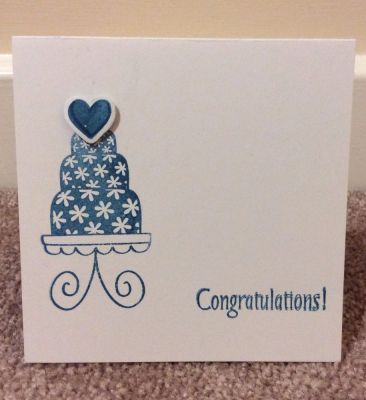 Congratulations Card
Congratulations card

Birthday Cake Stamp & Die set
Quote2love

Inks:
Cornflower

White card stock

