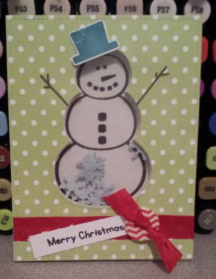 Snowman Clear Shaker Card (Front)
