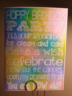 Happy B'day
Emboss resist
