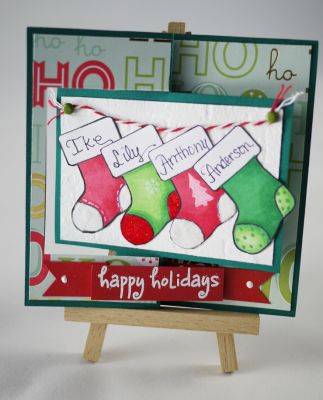 Personalized Christmas Stocking Flip It Cards
