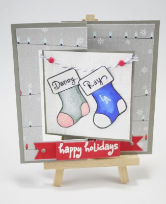 Personalized Christmas Stocking Flip It Cards
