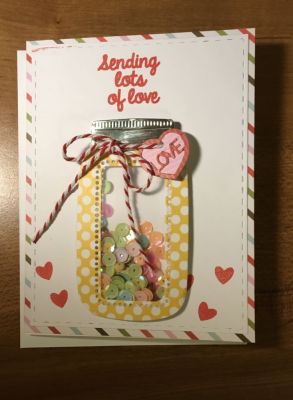 Sending lots of love
Jar2stamp dies, icecreamtruck2stamp heart stamp, dec 2016 kit club stamp, big hugs pattern paper, forever collection pattern paper
